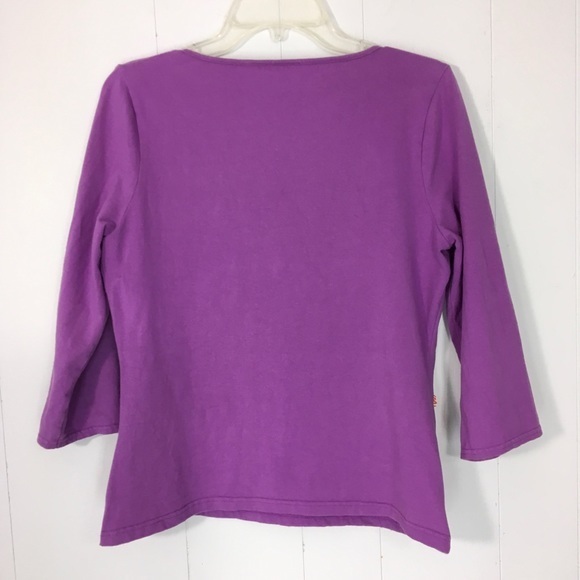 Vintage 90’s Y2K Emma Tricot Sunflower Shirt Pant Set M S Purple Yellow Woman’s - Picture 4 of 12